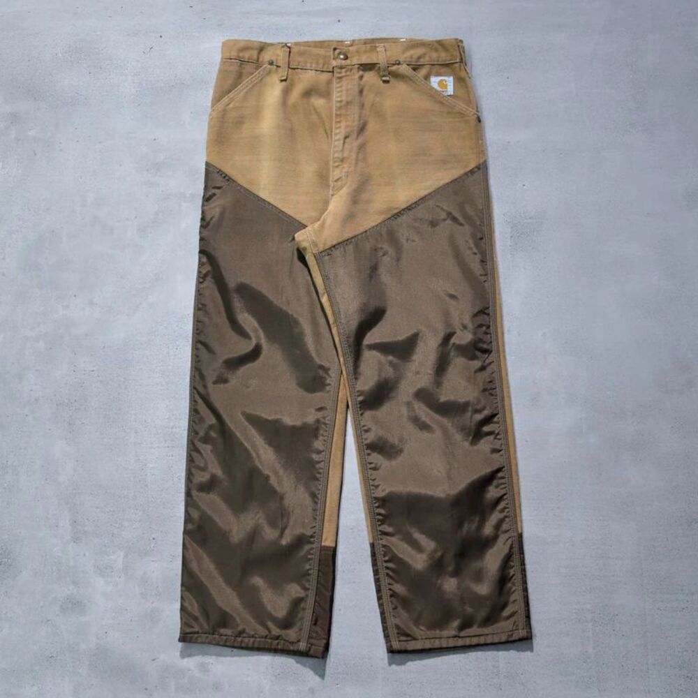 Vintage Carhartt WU256 Upland Hunting Brush Pants 34x29 Made USA Brown Duck